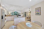 Large kitchen with extra seating and ample counterspace